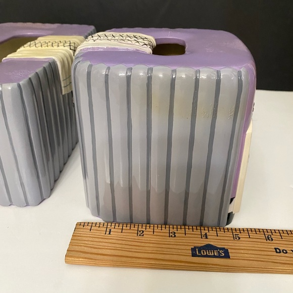 Annie Lee Glazed Resin "Primpin" Rectangle & Square Set of 2 Tissue Boxes Cover - Picture 7 of 16